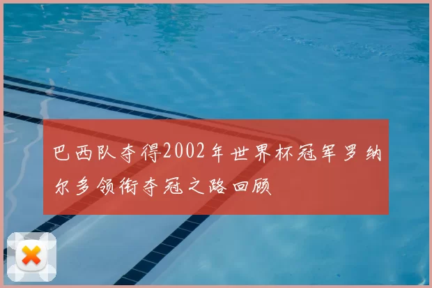 巴西队夺得2002年世界杯冠军罗纳尔多领衔夺冠之路回顾