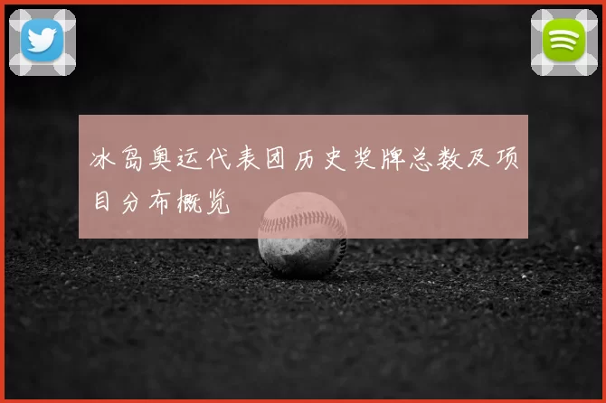 冰岛奥运代表团历史奖牌总数及项目分布概览